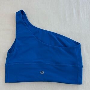 EUC Lululemon Athletica Align Vibrant Blue One-Shoulder Sports Bra Top Size 4